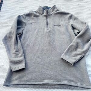Columbia Men’s 1X Gray Half‑Zip Fleece Pullover